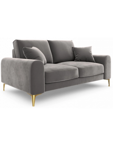 Larnite 2-personers sofa i velour B172 cm – Guld/Lysegrå
