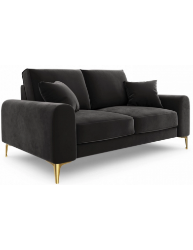 Larnite 2-personers sofa i velour B172 cm – Guld/Mørkegrå