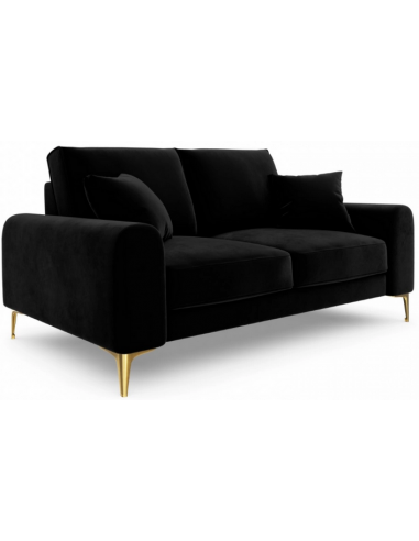 Larnite 2-personers sofa i velour B172 cm – Guld/Sort