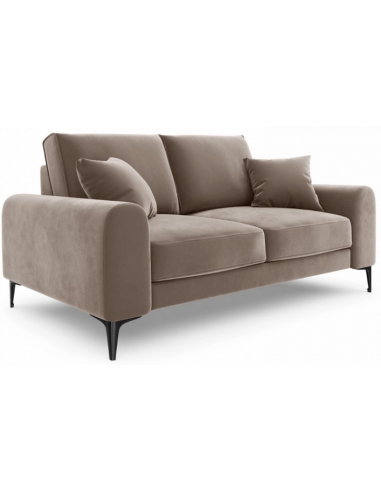 Larnite 2-personers sofa i velour B172 cm – Sort/Cappucino
