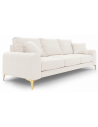 Larnite 3-personers sofa i polyester B222 cm - Guld/Lys beige