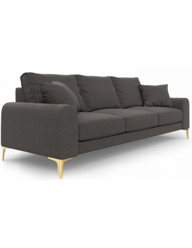 Larnite 3-personers sofa i polyester B222 cm – Guld/Mørkegrå