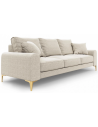 Larnite 4-personers sofa i polyester B237 cm - Guld/Lys beige