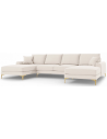 Larnite U-Sofa i polyester B334 x D182 cm - Guld/Lys beige