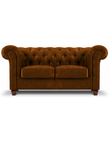 Lapis 2-personers sofa i bøgetræ og velour B170 cm – Brun/Brun