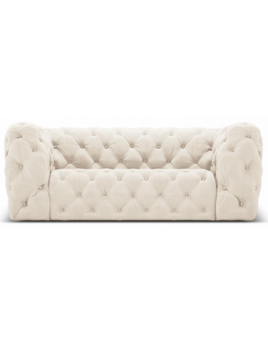 Iggy 2-personers sofa i velour B180 cm – Lys beige