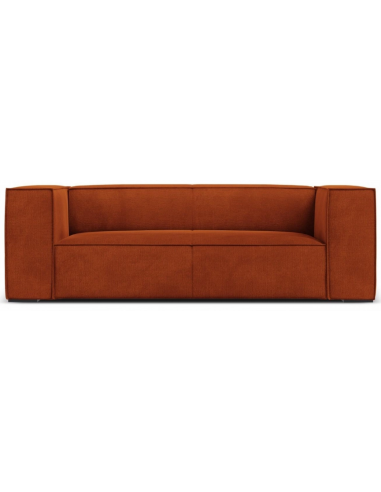 Agawa 2-personers sofa i polyester B211 cm – Sort/Terracotta
