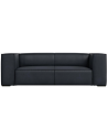 Agawa 2-personers sofa i læder B211 cm - Sort/Blå