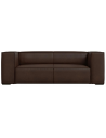 Agawa 2-personers sofa i læder B211 cm - Sort/Mørkebrun