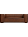 Agawa 2-personers sofa i læder B211 cm - Sort/Brun