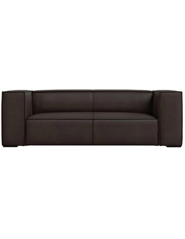 Agawa 2-personers sofa i læder B211 cm – Sort/Grafitgrå