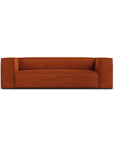 Agawa 3-personers sofa i polyester B227 cm – Sort/Terracotta