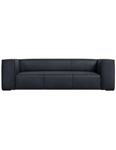 Agawa 3-personers sofa i læder B227 cm – Sort/Blå