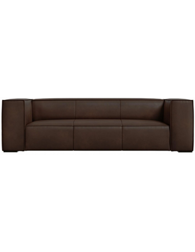 Agawa 3-personers sofa i læder B227 cm – Sort/Mørkebrun