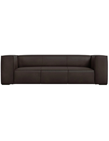 Agawa 3-personers sofa i læder B227 cm – Sort/Grafitgrå