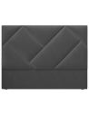 Arkose sengegavl i velour 140 x 120 cm - Mørkegrå