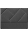 Arkose sengegavl i velour 160 x 120 cm - Mørkegrå