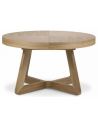 Dustin rundt spisebord med udtræk i egetræsfinér Ø130 - 230 x 130 cm - Eg