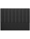 Marl sengegavl i velour 140 x 120 cm - Mørkegrå