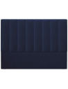 Marl sengegavl i velour 160 x 120 cm - Blå