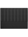 Marl sengegavl i velour 160 x 120 cm - Mørkegrå