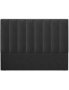 Marl sengegavl i velour 180 x 120 cm - Mørkegrå