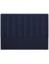 Marl sengegavl i velour 200 x 120 cm - Blå