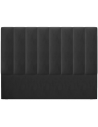 Marl sengegavl i velour 200 x 120 cm - Mørkegrå