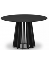 Mojave rundt spisebord i MDF og egetræsfinér Ø120 cm - Sort