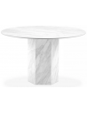 Sahara rundt spisebord i egetræsfinér Ø120 cm - Hvid marmor