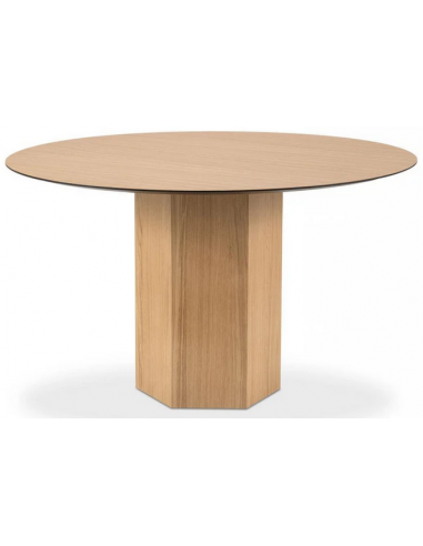 Emigrere Milepæl elegant Sahara rundt spisebord i egetræsfinér Ø120 cm - Sort/Eg