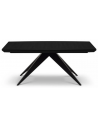 Meryl spisebord med udtræk i metal og egetræsfinér 180 - 280 x 100 cm - Sort/Sort