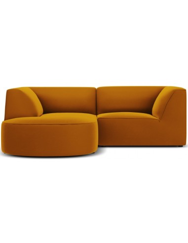 Ruby chaiselong sofa venstrevendt i velour B186 x D180 cm - Gul