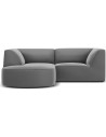 Ruby chaiselong sofa venstrevendt i velour B186 x D180 cm - Grå