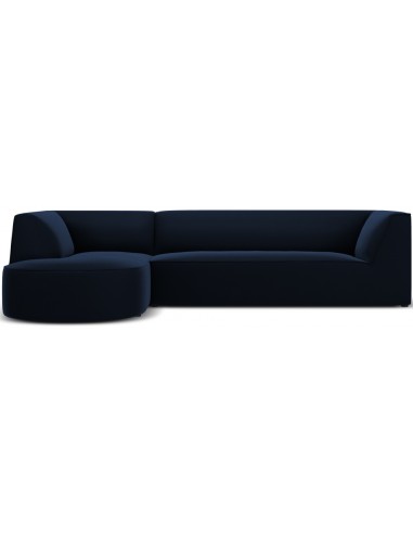 Ruby chaiselong sofa venstrevendt i velour B273 x D180 cm - Blå