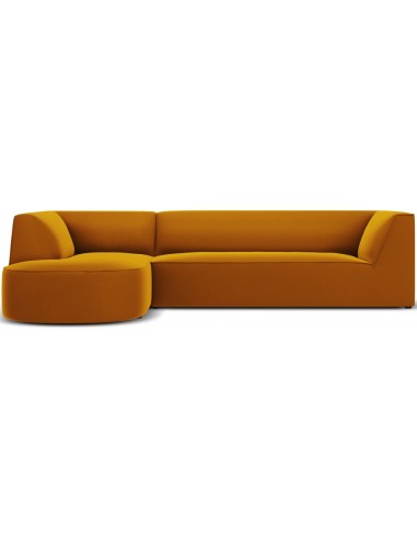 Ruby chaiselong sofa venstrevendt i velour B273 x D180 cm - Gul