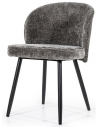 Riley spisebordsstol i metal og polyester H80 cm - Sort/Brun meleret