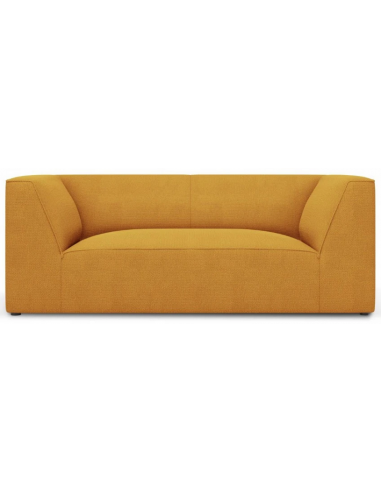 Ruby 2-personers sofa i polyester B174 x D92 cm – Sort/Gul