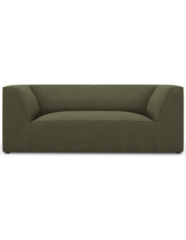 Ruby 2-personers sofa i corduroy B174 x D92 cm – Sort/Grøn
