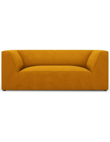 Ruby 2-personers sofa i corduroy B174 x D92 cm – Sort/Gul
