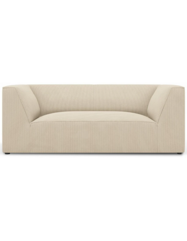 Ruby 2-personers sofa i corduroy B174 x D92 cm – Sort/Lys beige