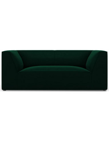 Ruby 2-personers sofa i velour B174 x D92 cm – Sort/Flaskegrøn