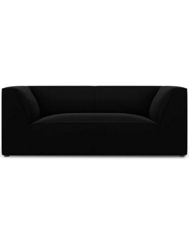 Ruby 2-personers sofa i velour B174 x D92 cm – Sort/Sort