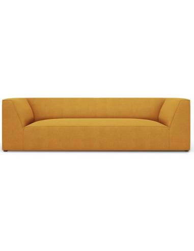 Ruby 3-personers sofa i polyester B232 x D92 cm – Sort/Gul