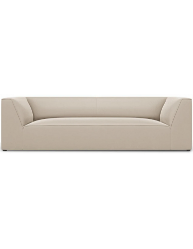 Ruby 3-personers sofa i velour B232 x D92 cm – Sort/Beige