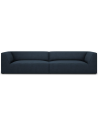 Ruby 4-personers sofa i polyester B302 x D92 cm - Sort/Navy