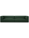 Ruby 4-personers sofa i polyester B302 x D92 cm - Sort/Grøn