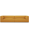 Ruby 4-personers sofa i polyester B302 x D92 cm - Sort/Gul