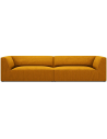 Ruby 4-personers sofa i corduroy B302 x D92 cm - Sort/Gul