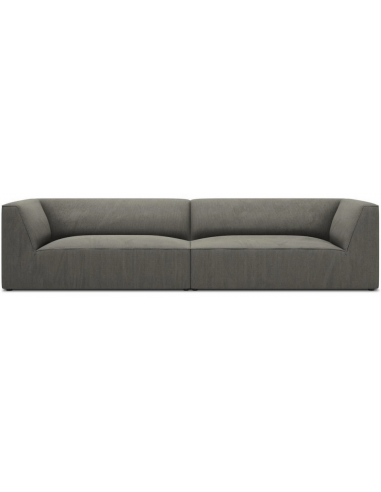 Ruby 4-personers sofa i corduroy B302 x D92 cm - Sort/Lysegrå